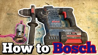 How To Fix A Bosch Gbh 36Vf-Li Plus 36V Sds Hammer Drill That Is Low On Power And Smoking.