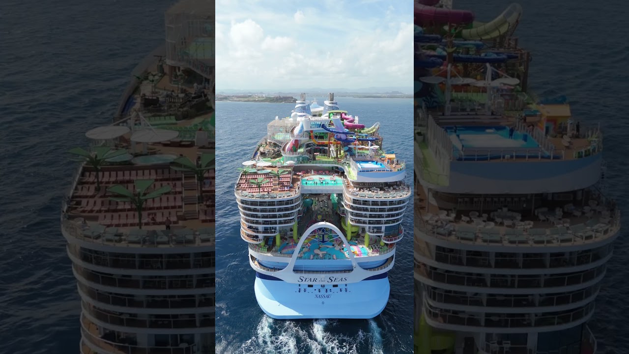 The BIGGEST CRUISESHIP IN THE WORLD COMES TO PUERTO RICO🇵🇷  #cruiseship #cruisetour #cruise