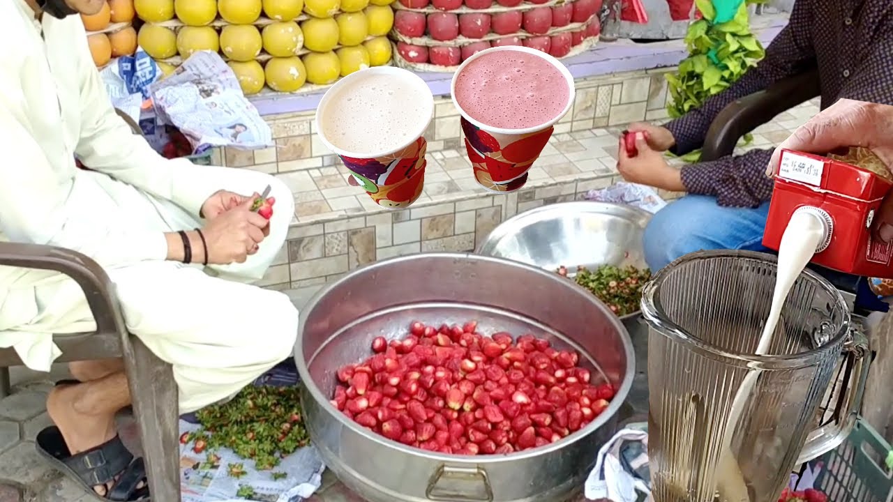 Strawberry Banana Smoothie Juice Bar Smoothies Near Me Foodie Near Me YouTube