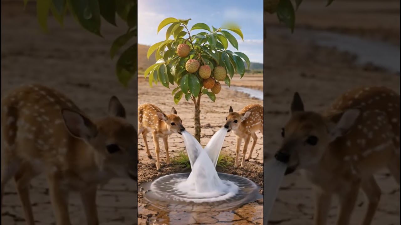 हिरण ने लीची के पेड़ को बचा लिया  