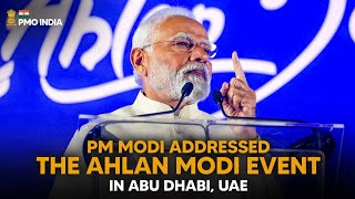 Pm Narendra Modi Addresses The Ahlan Modi Event In Abu Dhabi Uae