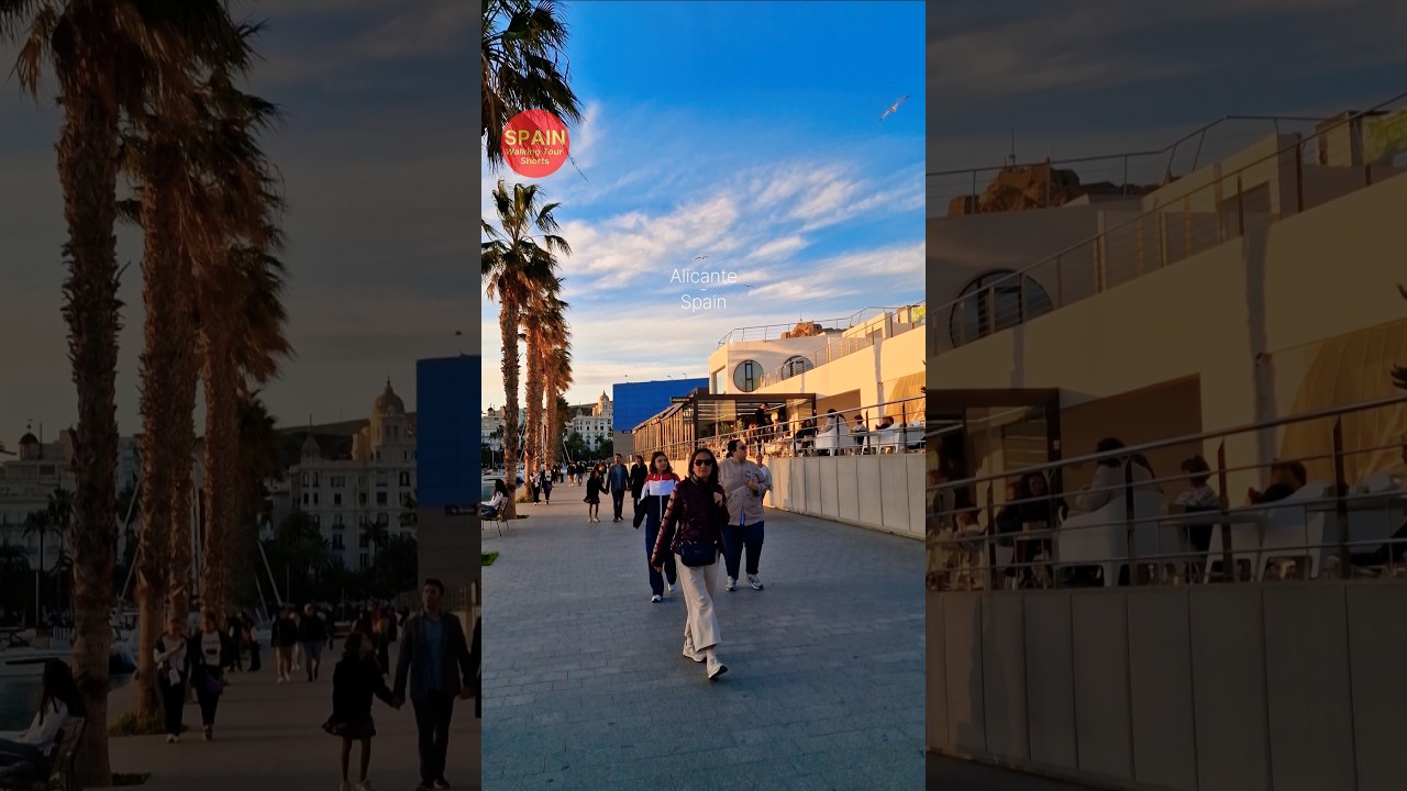 😍 Evenings in the Beautiful City of ALICANTE, Spain 🇪🇦 Walking Tour 