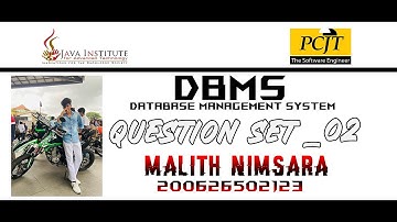 DBMS Question Set 2 | Semester 01 | Year 01 | Java Institute