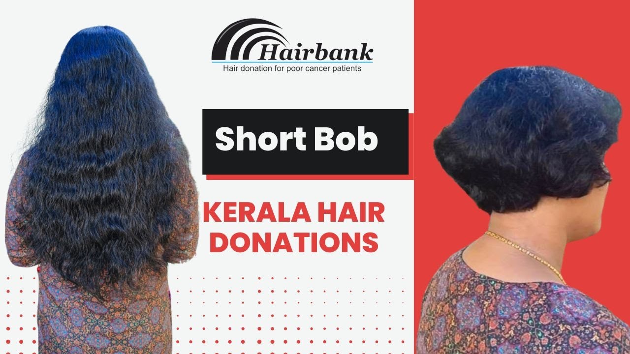 Mid Length Hair cut Short Bob for Donation I Hair Bank I Kerala Hair Donation for  Cancer Patient