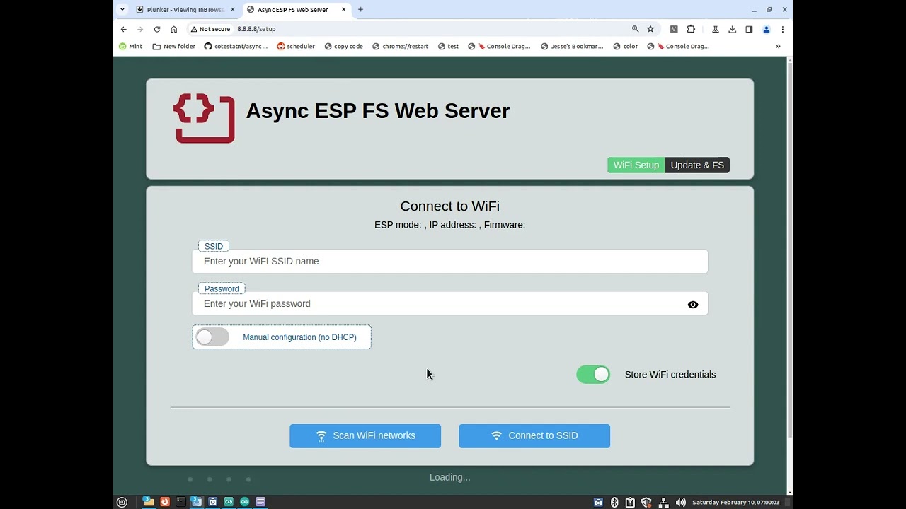 Flash 4Mb ESP32 InBrowser, The Art of Time Controlled