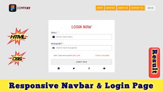Navigation bar  Login_page using HTML & CSS Only
