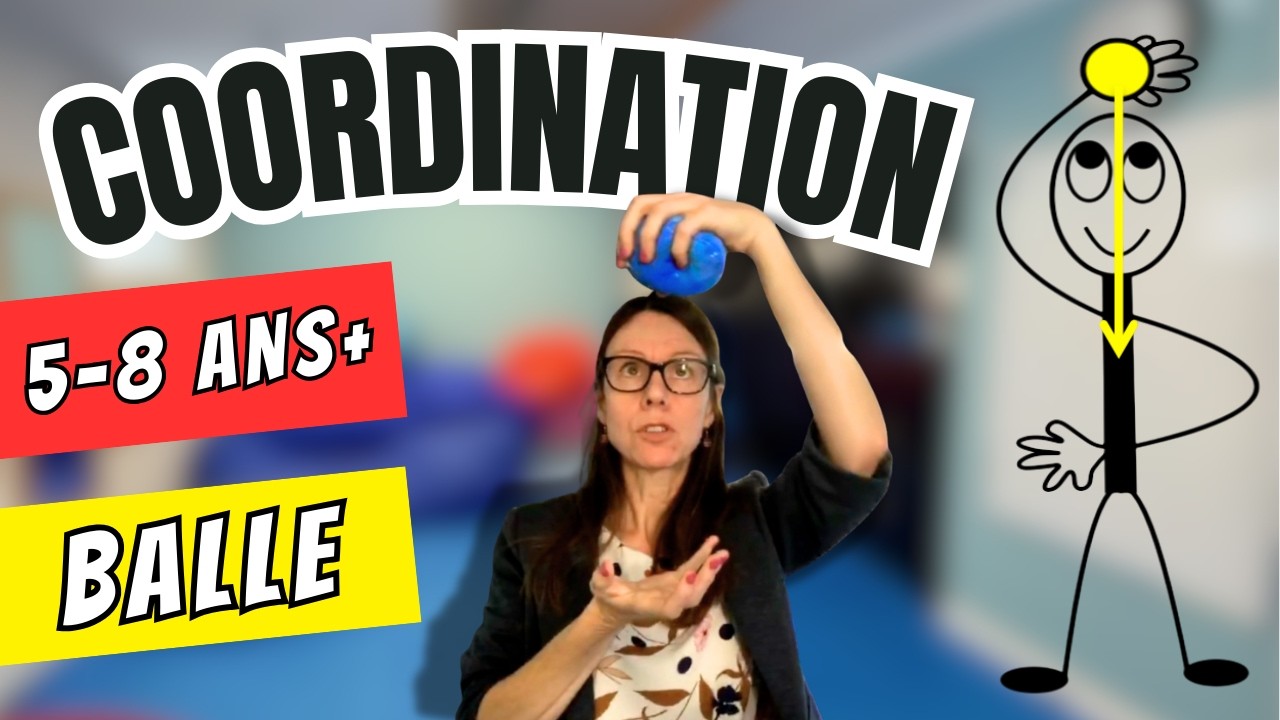 🟡 Activités de coordination à la ligne médiane avec une balle JCSI