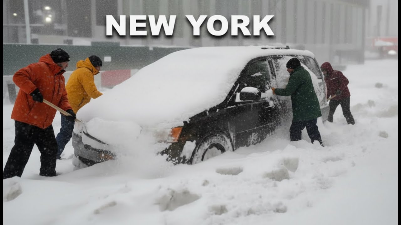Big Snowstorm Walking Tour in New York City | Real Blizzard Street Life | 4K HDR