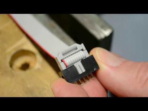 Aligning and Crimping Ribbon Connectors