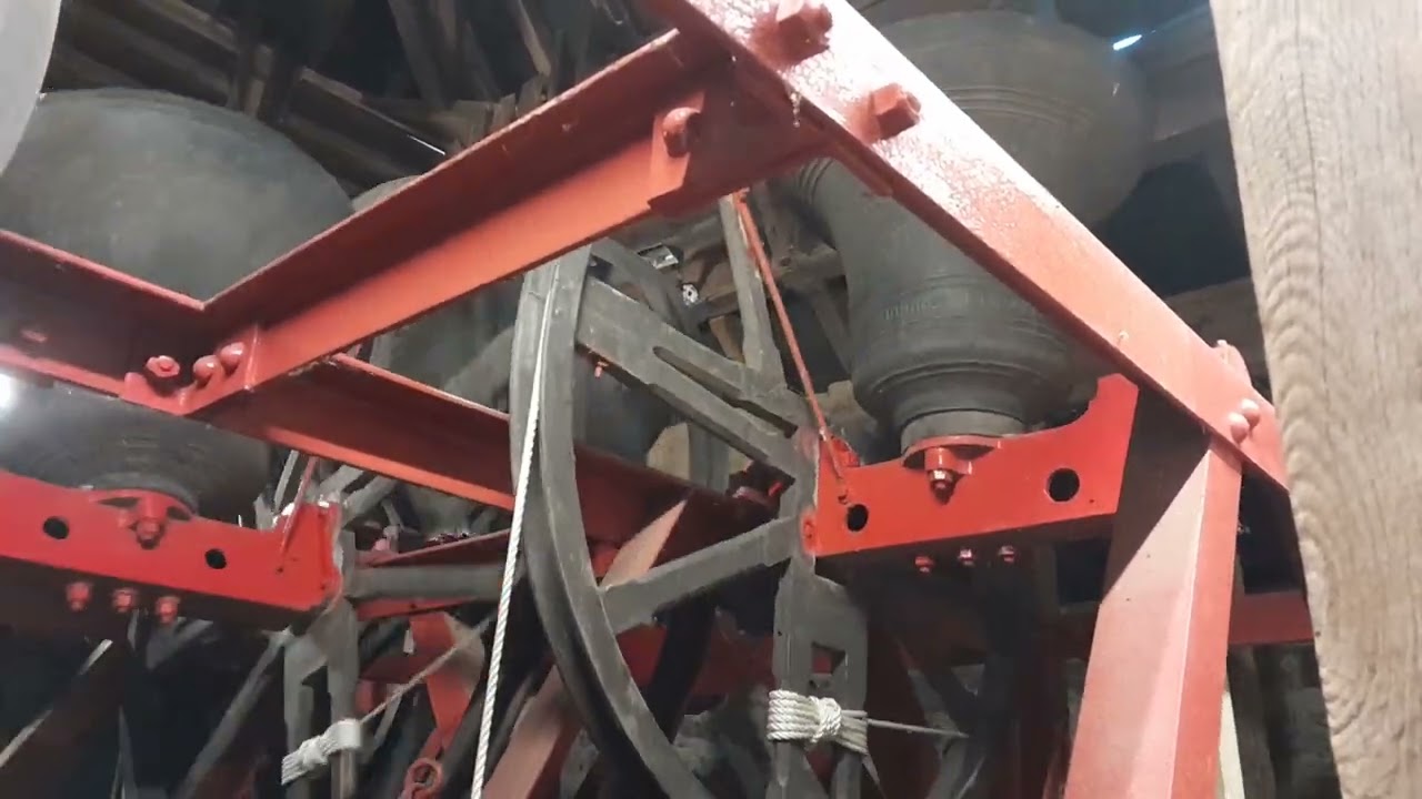 Ringing in the belfry at Knighton (Trefyclo), Powys
