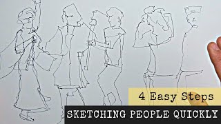 How to Sketch People Quickly  In FOUR simple steps
