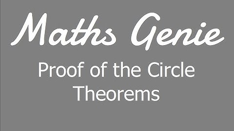 Proof of the Circle Theorems