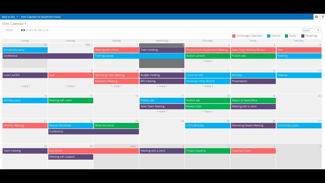 Office 365 Calendar App overview YouTube