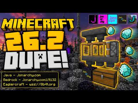 New Minecraft 26.2 Dupe Working 2026 (Oldest Eaglercraft Anarchy server, Ft. Rusherhack, Jonarchy)