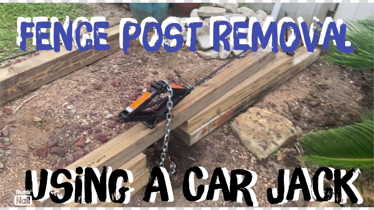 Using A Car Jack To Remove Broken Fence Post And Concrete Cheap using-a-car-jack-to-remove-broken-fence-post-and-concrete-cheap