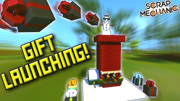GIFT LAUNCHING CHIMNEY CHALLENGE!  Scrap Mechanic Multiplayer Monday! Ep 70
