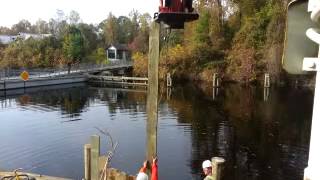 Driving Wood Sheet Pile Dismal Swamp