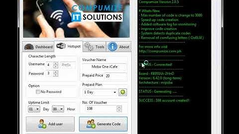 Mikrotik Hotspot Voucher Code Generator by Compumize