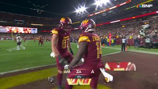Jayden Daniels with a 7-yard touchdown pass to Olamide Zaccheaus vs. Atlanta Falcons