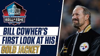 Celebrity Bill Cowher Gets First Look at Haggar Gold Jacket | Pro Football Hall of Fame Profile