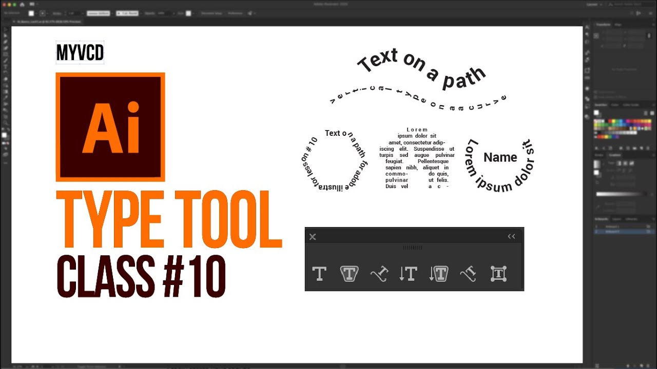 Type Tool and Basics of Character Panel in Adobe Illustrator CC 2020 ...