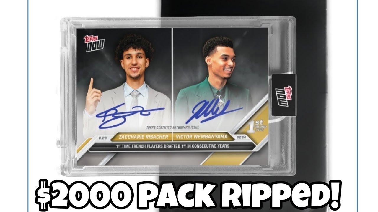 スポーツ選手 THE warroar message autograph On-Card Dual Autograph # to 49 or Lower - Zaccharie Risacher