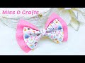 Pink Christmas Hair Bow Tutorial  / How To Make Faux Leather Hair Bows | Miss O Crafts
