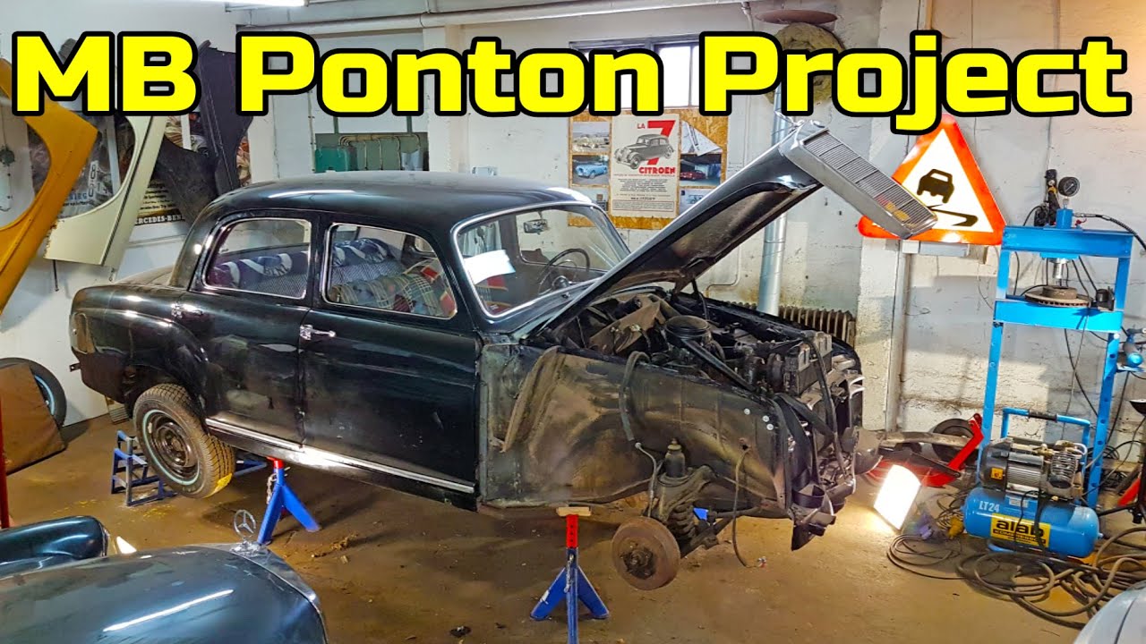 #53 Doors, windows, rubbers, trim and fenders. Mercedes-Benz 180 1956 W120.