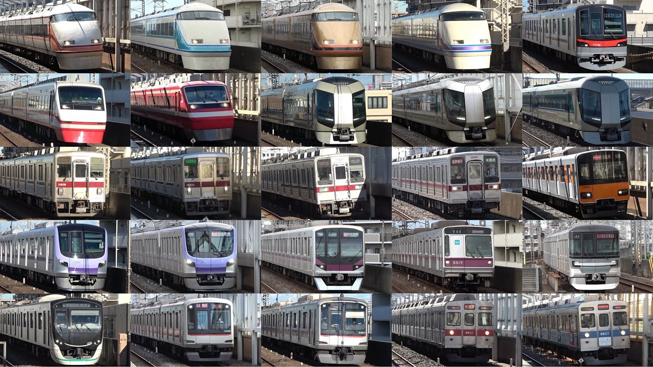 【豊富な車種と軽快ジョイント音】東武スカイツリーライン 速度付き高速通過集