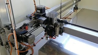 Large scale DIY 3D printer  1200 x 1200mm print bed  Build progress and test print preview