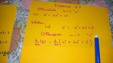2ndyear math chapter 2 Differentiation exercise 2.3 question no 1 Secure Future Academy