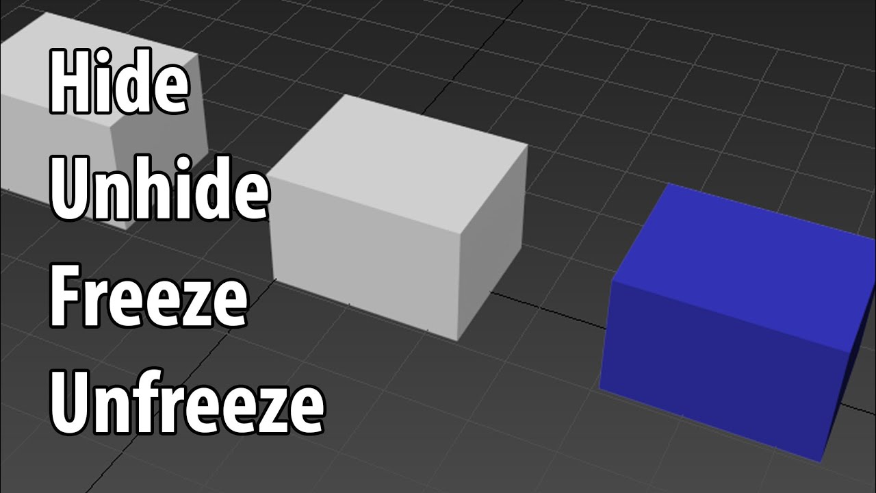 Hide selection | Freeze selection in 3ds max - YouTube