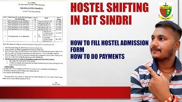 Hostel shifting in Bit Sindri|Notice of Hostel Allotment|how to fill hostel admission form|jceceb 22