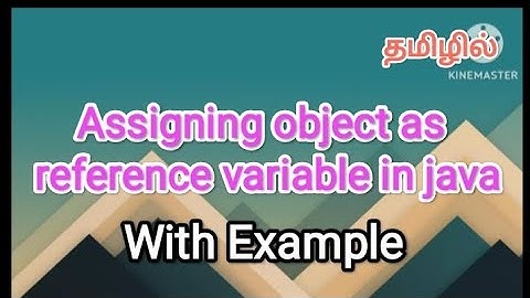 Assigning object as reference variable in java | java programming in tamil #java, #sscomputerstudies