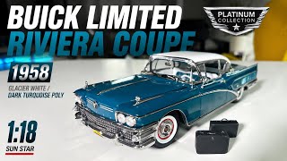 Unboxing: Buick Limited Riviera coupe *platinum collection* 1958 in 1/18 scale by Sun Star