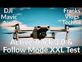 DJI Mavic Air 2 ACTIVE TRACK 3.0 & Follow Mode XXL Test ausprobiert APAS 3.0 Test Wald Auto Fahrrad