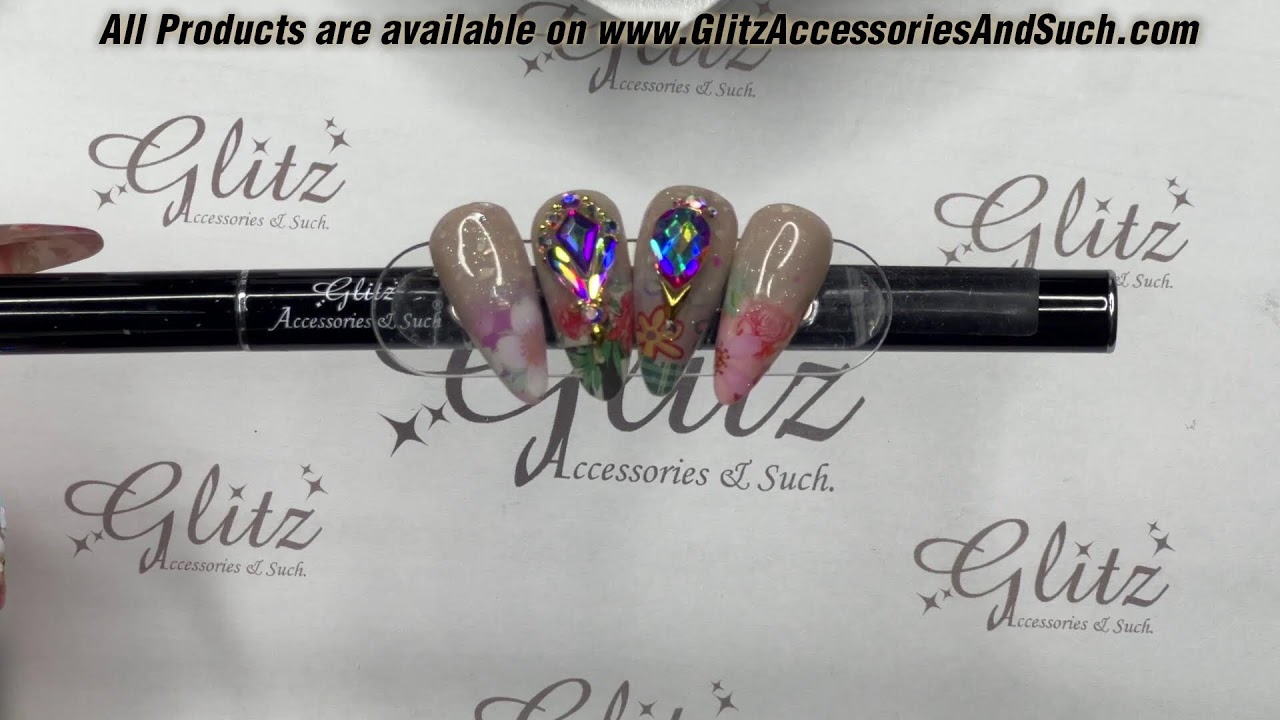 Beginner Crystals Nail Art Design