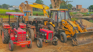 JCB 3dx Eco Loading Mud in Tractors | Sonalika Di 60 | Mahindra 475 | New Holland 3630 | Eicher 380