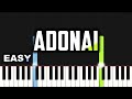 Nathaniel bassey  adonai  easy piano tutorial by extreme midi