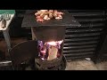 Making a gas bottle log burning stove