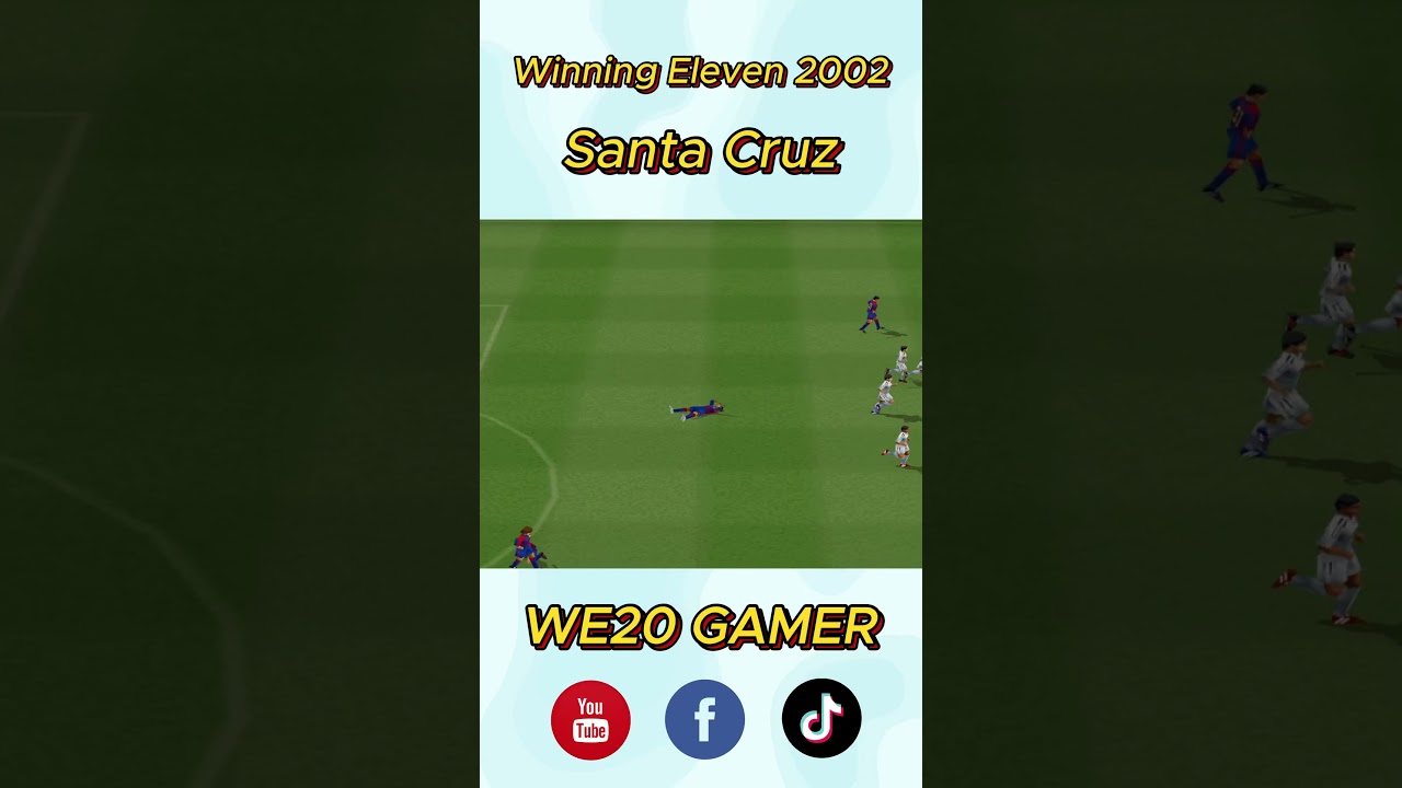 Santa Cruz Header Goals 🔥 Bayern Munich | Winning Eleven 2002 #shorts