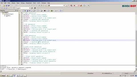 Embedded C language program for basic logic operations practical