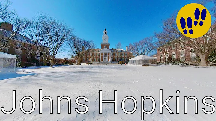 Walking through freezing Johns Hopkins University - 1 Hour Campus Walk HD