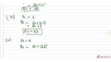 The supply fuction  of a commodity  x is given  by `Q_(s) = 20+3P_(x)`. Prepare  the supply