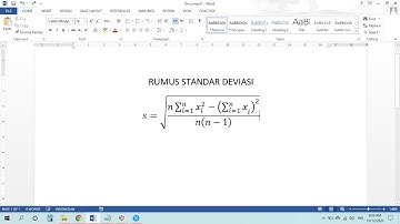 [tutorial] Cara Membuat Rumus Standar Deviasi pada Microsoft Word untuk Skripsi