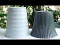 How to make beautiful cement pot at home easily! Amazing idea for the garden!