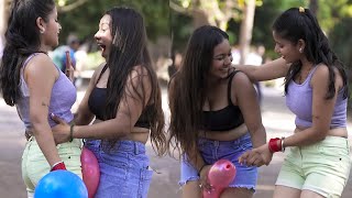 The Balloons Challengewith 50 हजर Balloon Blast Funny Comedy Video Brbhai