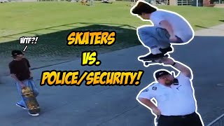 Skateboarder Jumps Over Security Guard! | Skaters vs Police & Security (Skaters vs Haters 2024)