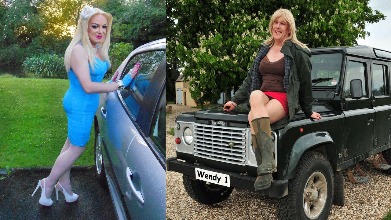 Cross dresses that look like car modeling beauties.