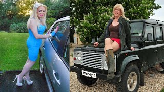 Cross dresses that look like car modeling beauties.